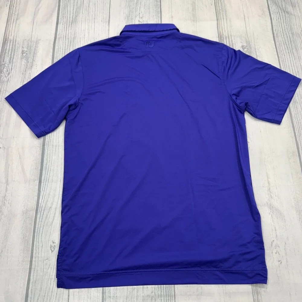 Footjoy Polo‎ Golf Shirt L Large Purple Mens Short Sleeve FJ